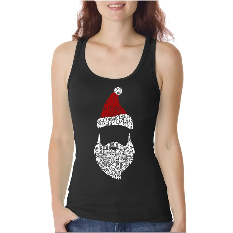 Santa Claus  - Women's Word Art Tank Top sold by LA Pop Art