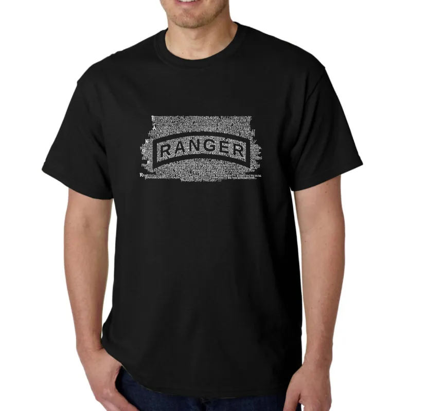 The US Ranger Creed - Men's Word Art T-Shirt sold by LA Pop Art