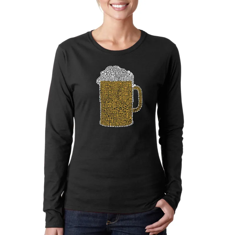 Slang Terms for Being Wasted - Women's Word Art Long Sleeve T-Shirt sold by LA Pop Art