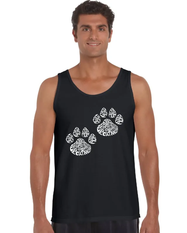 Cat Mom - Men's Word Art Tank Top sold by LA Pop Art