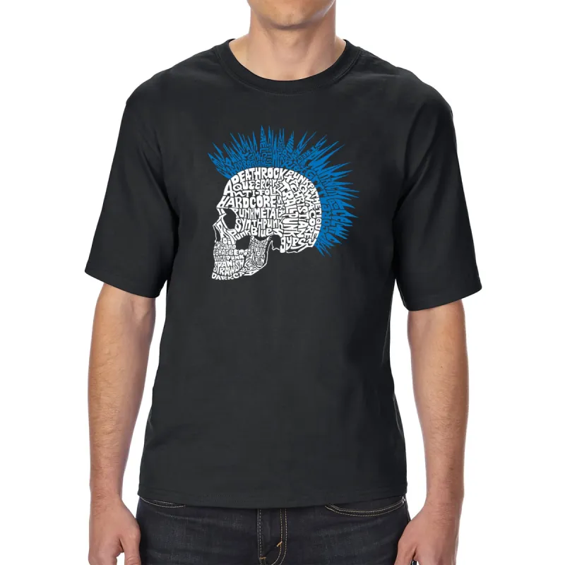 Punk Mohawk - Men's Tall Word Art T-Shirt sold by LA Pop Art
