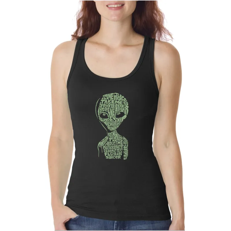 Alien - Women's Word Art Tank Top sold by LA Pop Art