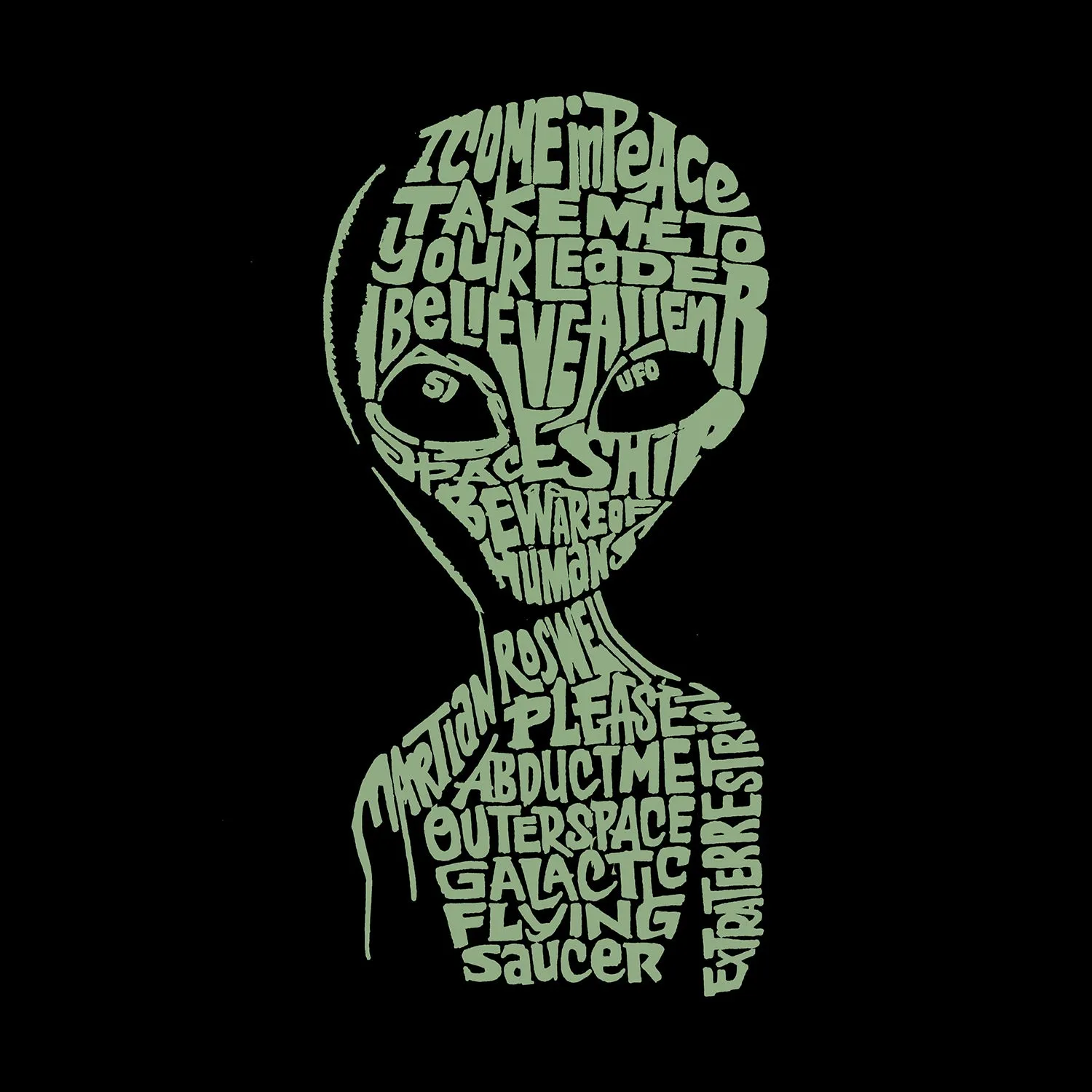 Alien - Women's Word Art Tank Top sold by LA Pop Art product image thumbnail 2