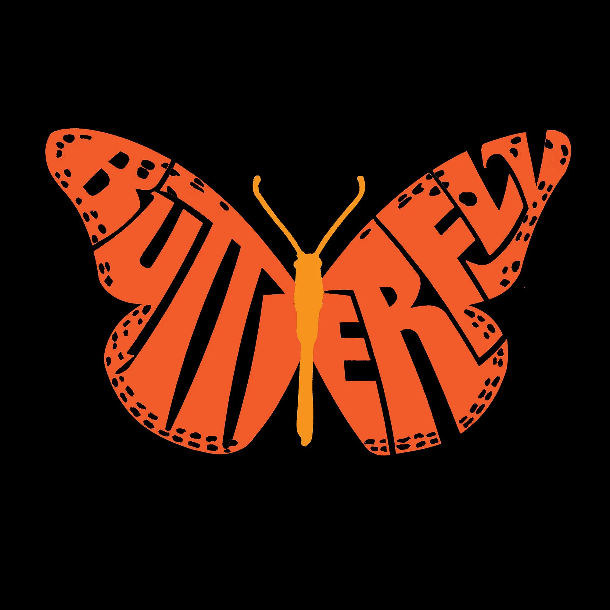 Butterfly - Men's Raglan Baseball Word Art T-Shirt sold by LA Pop Art product image thumbnail 2