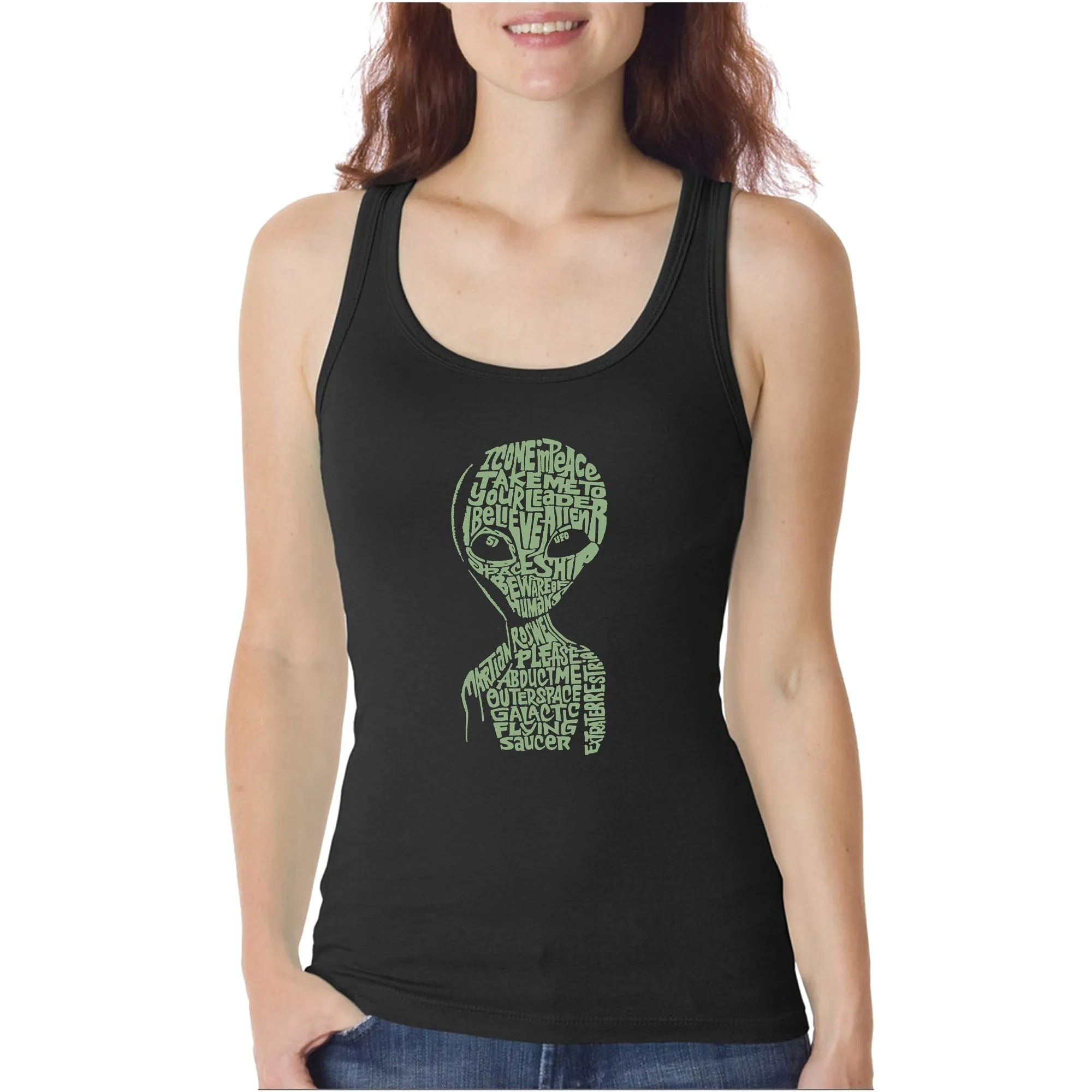 Alien - Women's Word Art Tank Top sold by LA Pop Art product image thumbnail 3