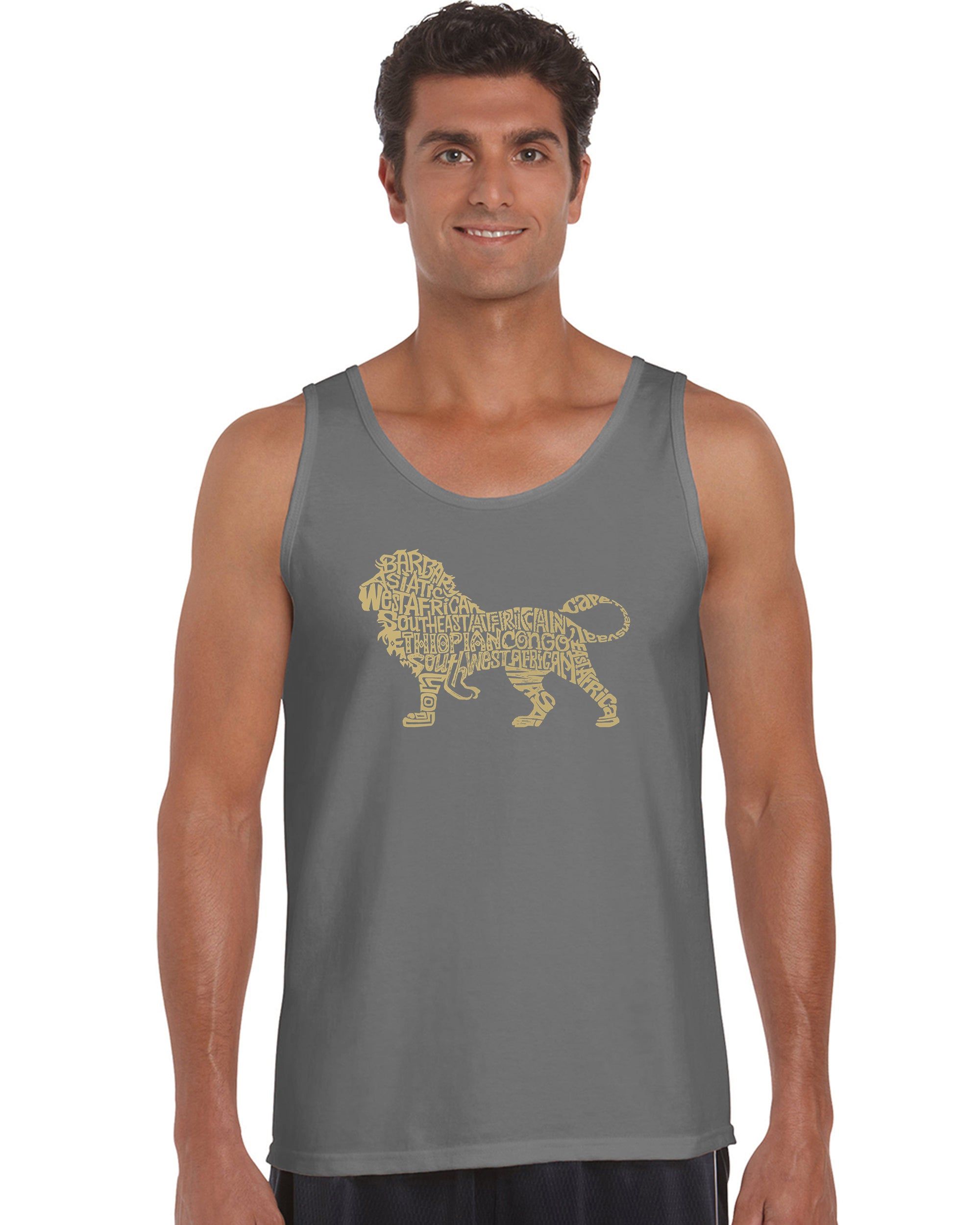Lion - Men's Word Art Tank Top sold by LA Pop Art product image thumbnail 5