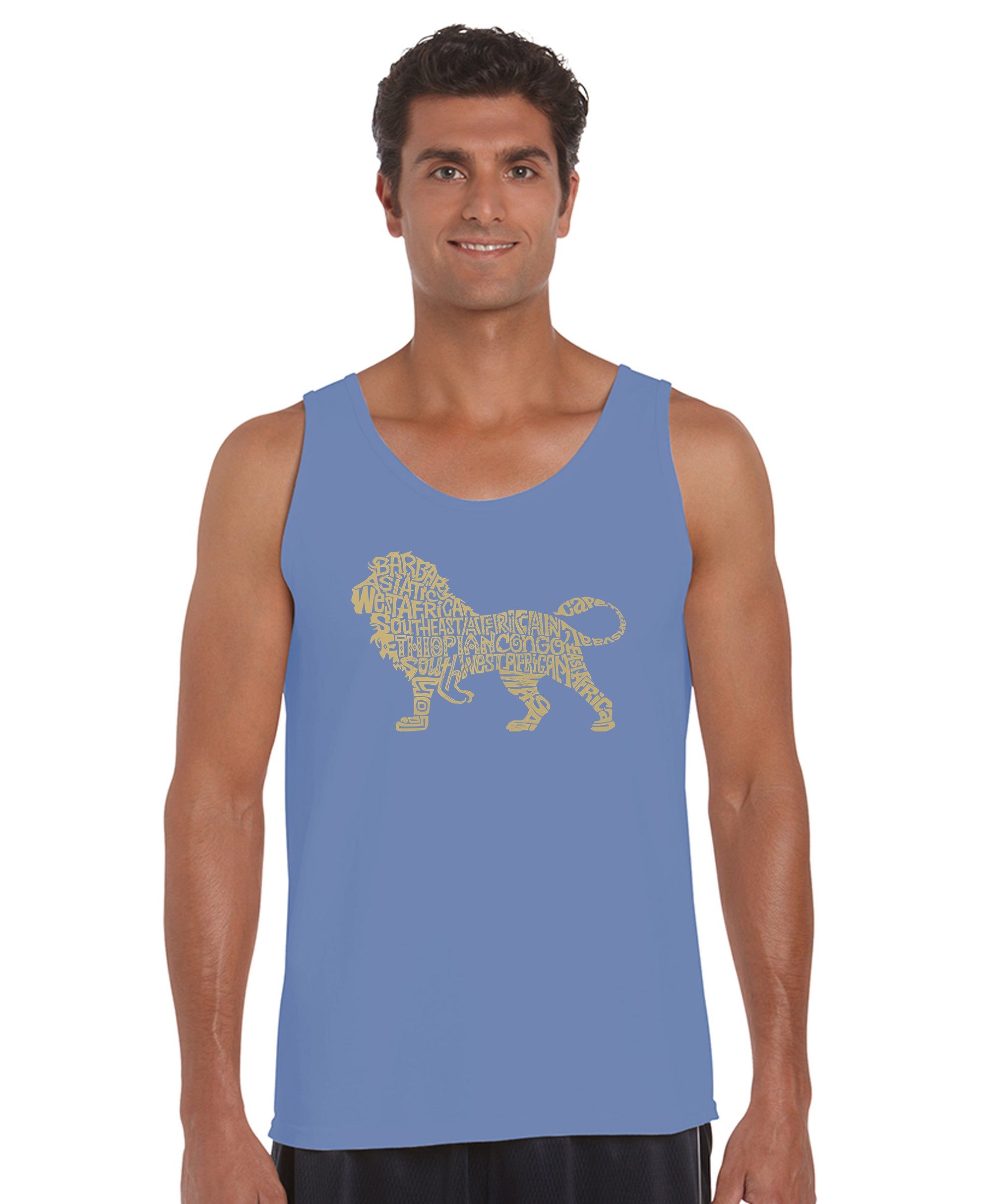 Lion - Men's Word Art Tank Top sold by LA Pop Art product image thumbnail 3
