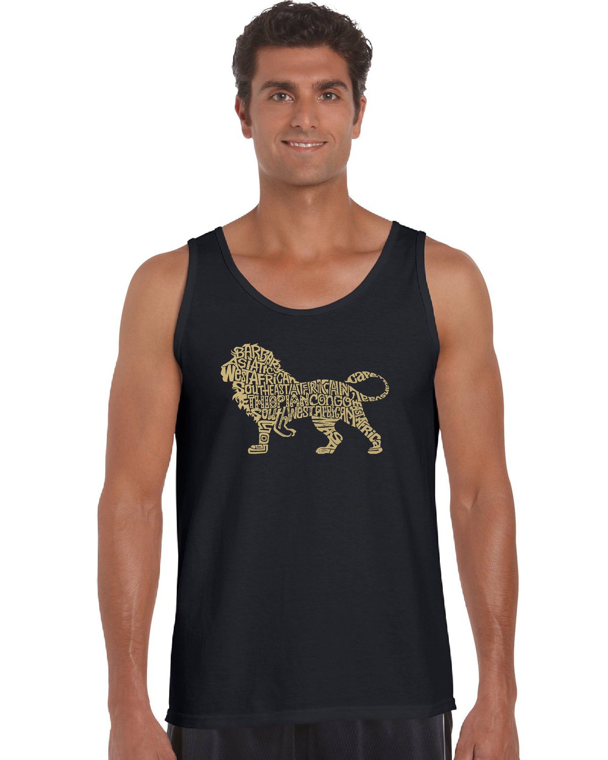 Lion - Men's Word Art Tank Top sold by LA Pop Art