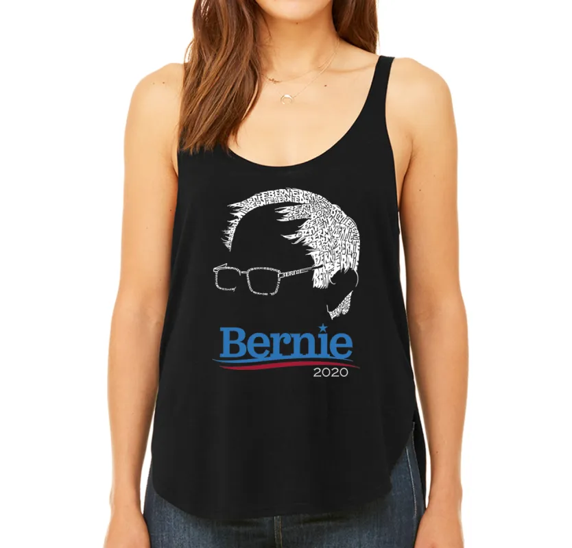 Bernie Sanders 2020 - Women's Word Art Flowy Tank sold by LA Pop Art