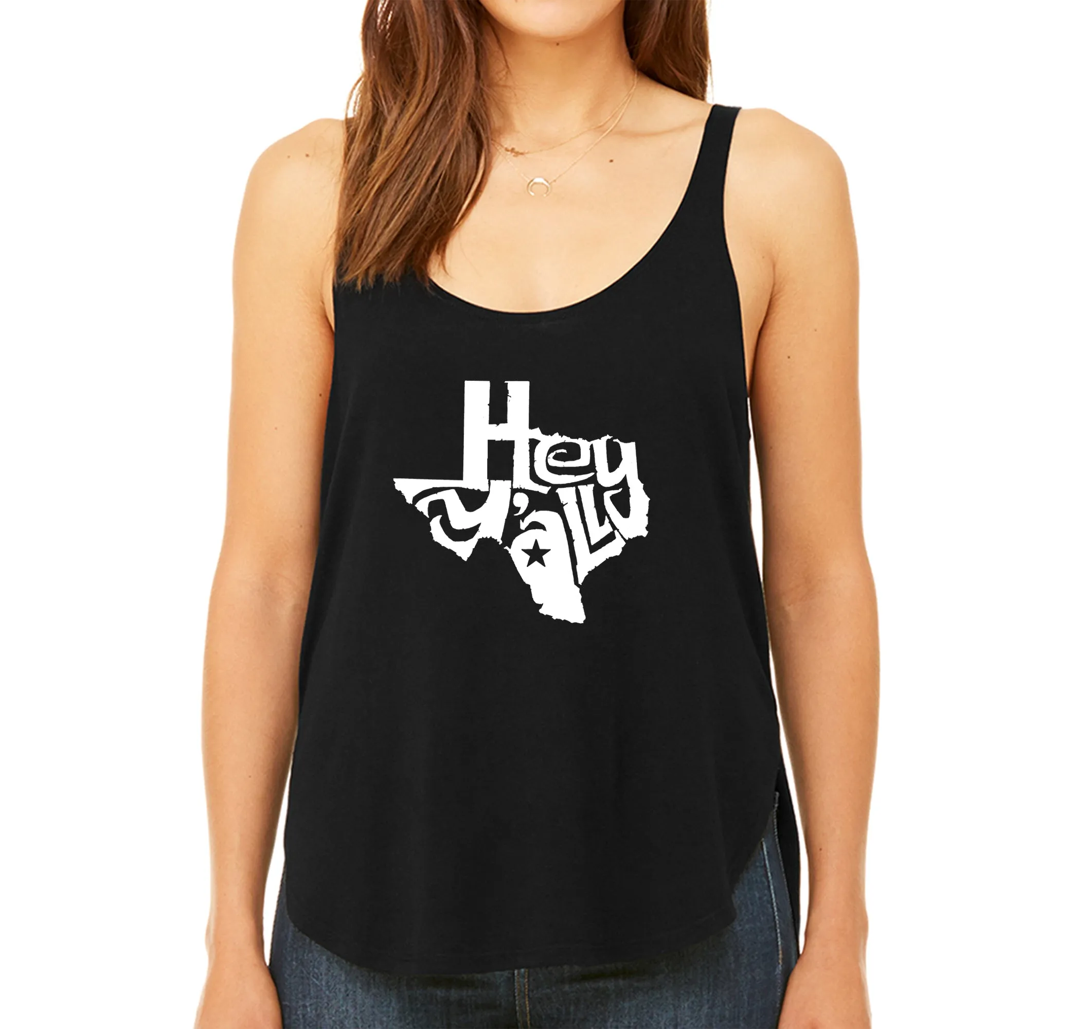 Hey Yall - Women's Word Art Flowy Tank sold by LA Pop Art