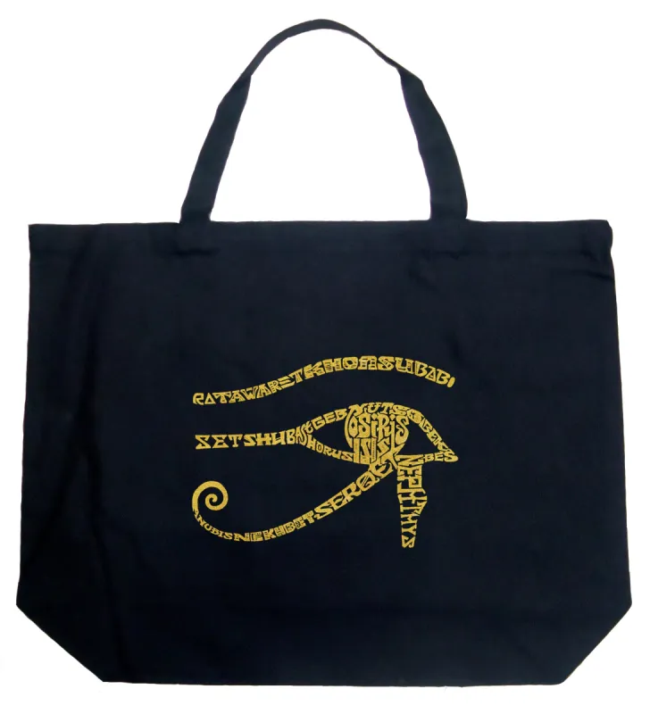 EGYPT - Large Word Art Tote Bag sold by LA Pop Art