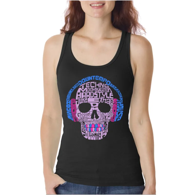 Styles of EDM Music  - Women's Word Art Tank Top sold by LA Pop Art