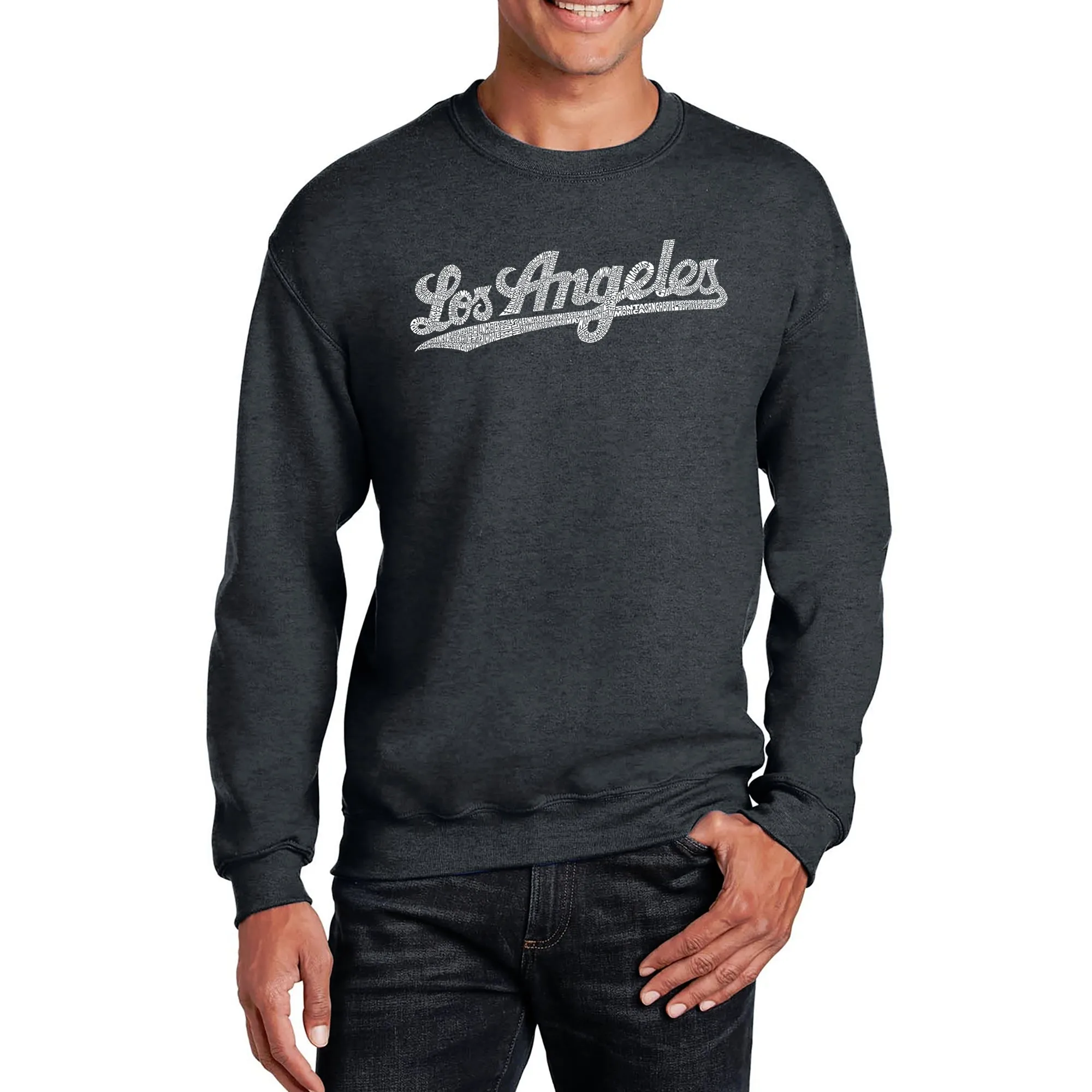 LOS ANGELES NEIGHBORHOODS - Men's Word Art Crewneck Sweatshirt sold by LA Pop Art product image thumbnail 3