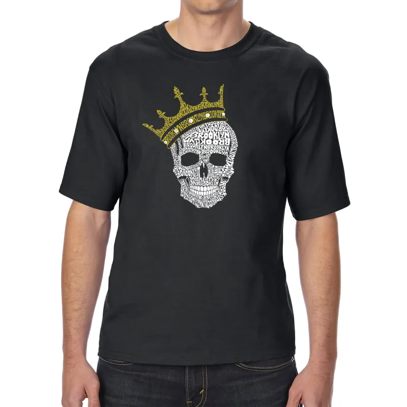 Brooklyn Crown  - Men's Tall and Long Word Art T-Shirt sold by LA Pop Art