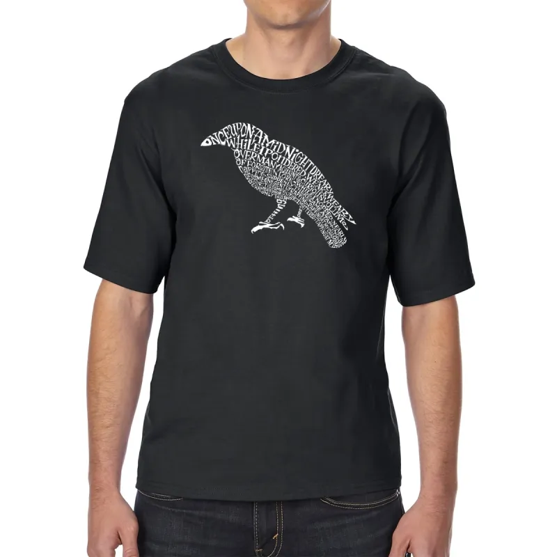 Edgar Allan Poe's The Raven - Men's Tall Word Art T-Shirt sold by LA Pop Art