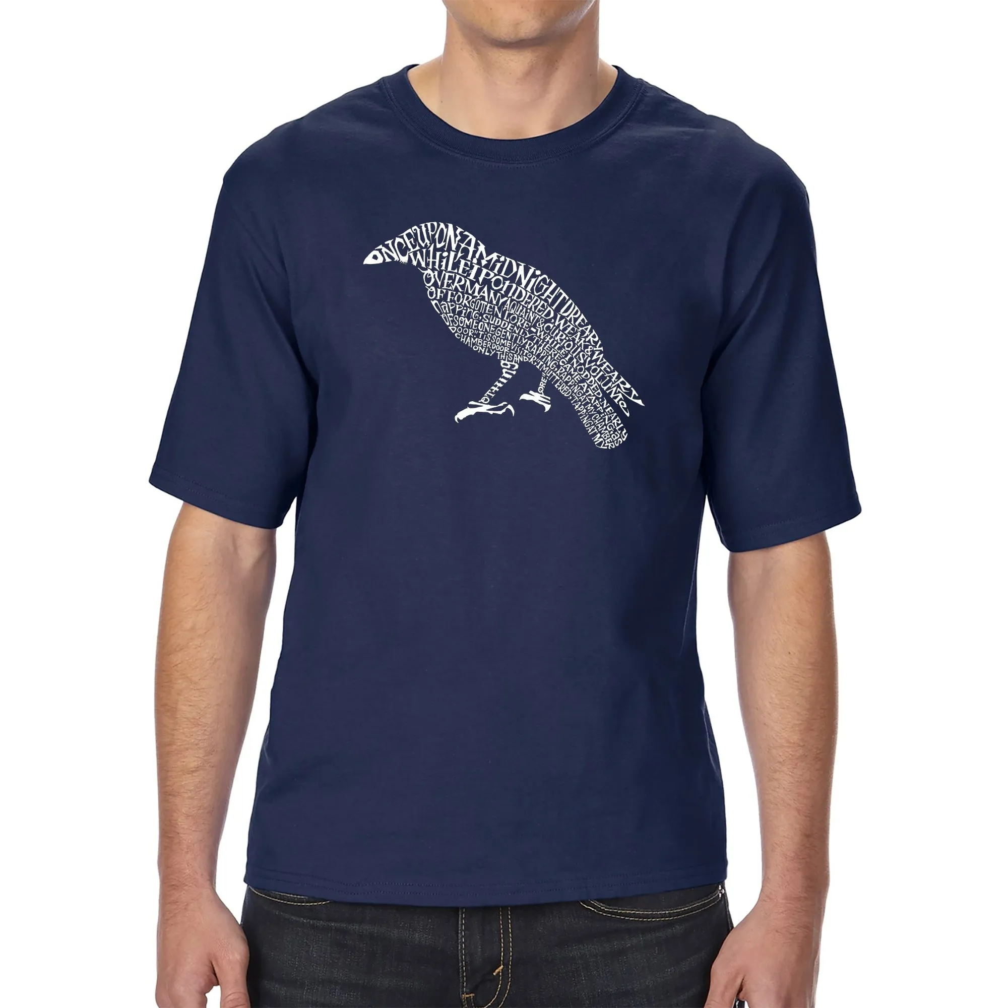 Edgar Allan Poe's The Raven - Men's Tall Word Art T-Shirt sold by LA Pop Art product image thumbnail 3