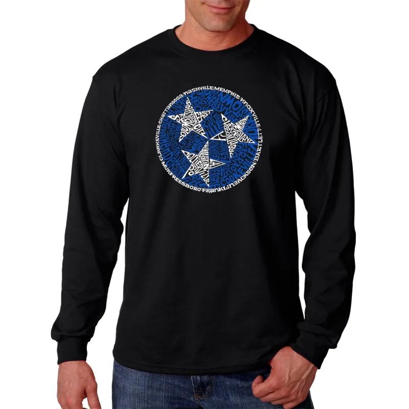 Tennessee Tristar - Men's Word Art Long Sleeve T-Shirt sold by LA Pop Art
