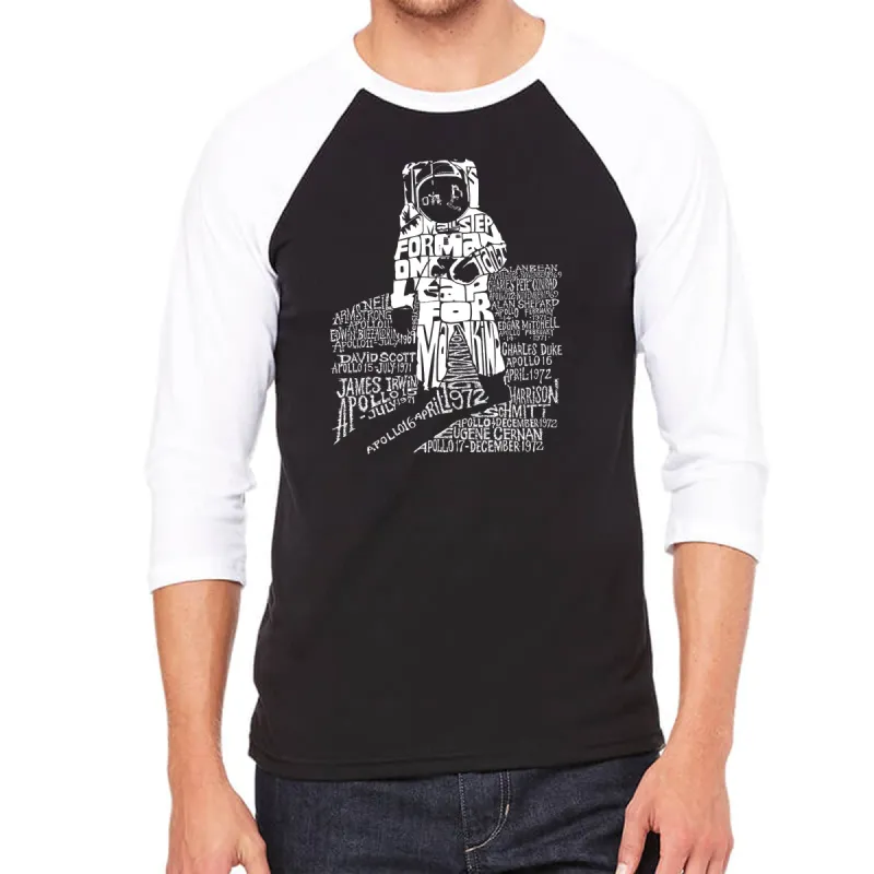 ASTRONAUT - Men's Raglan Baseball Word Art T-Shirt sold by LA Pop Art