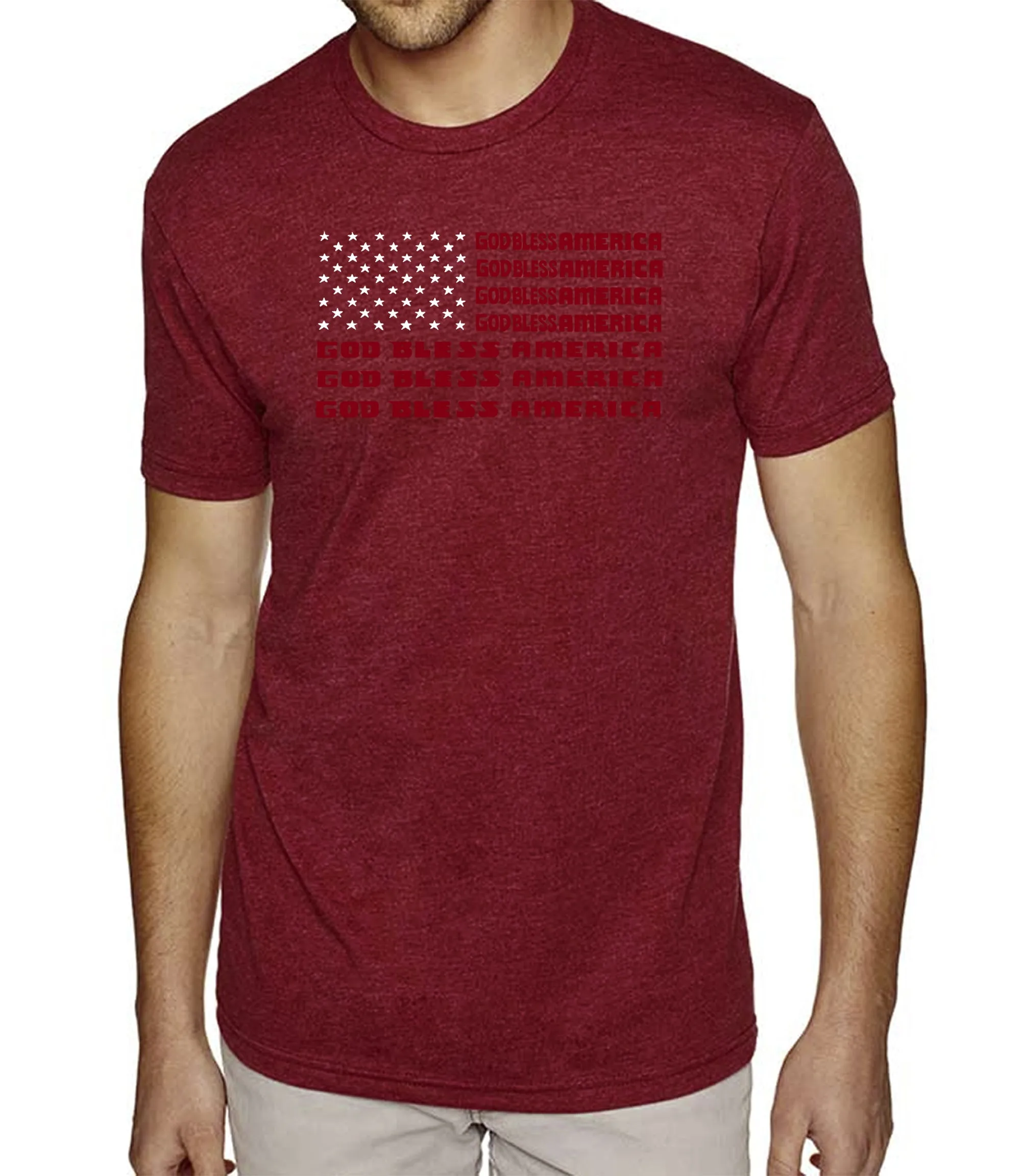 God Bless America - Men's Premium Blend Word Art T-Shirt sold by LA Pop Art product image thumbnail 5