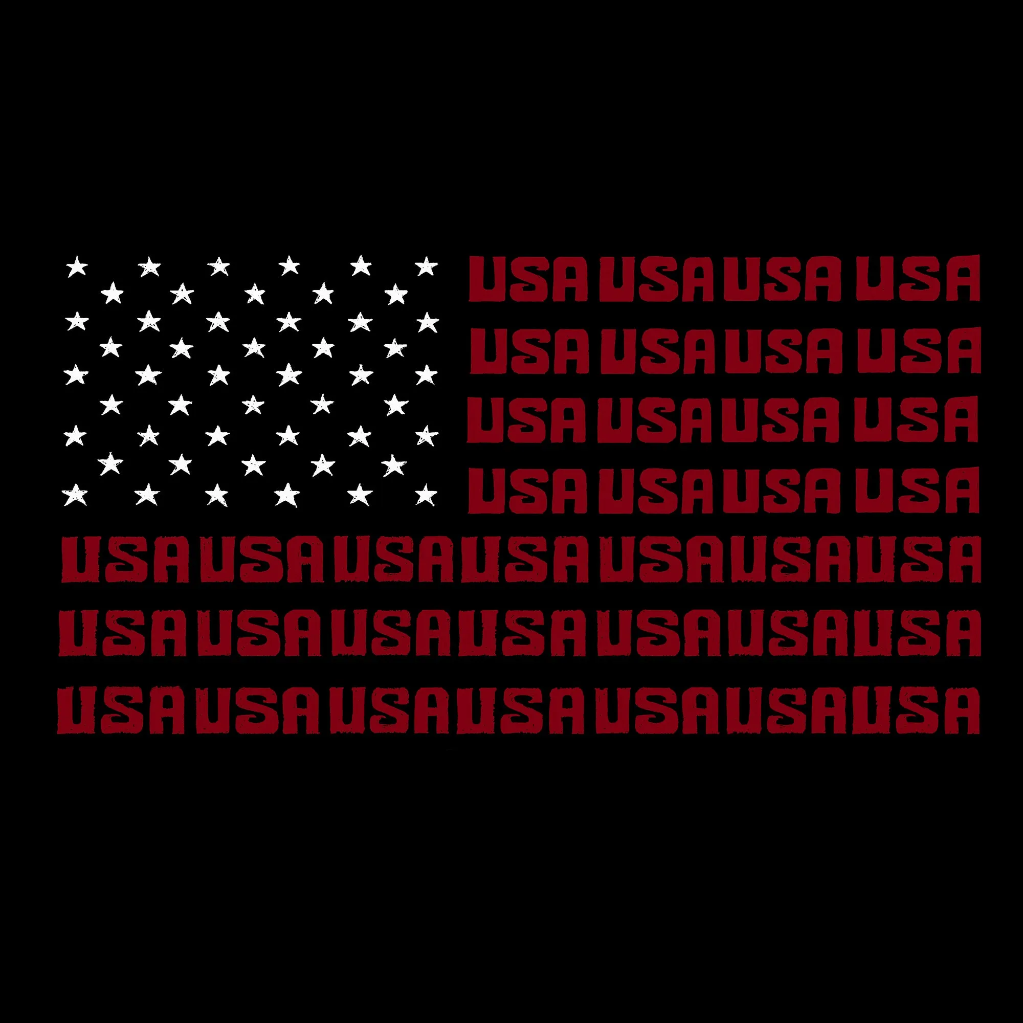 USA Flag - Women's Word Art Long Sleeve T-Shirt sold by LA Pop Art product image thumbnail 2