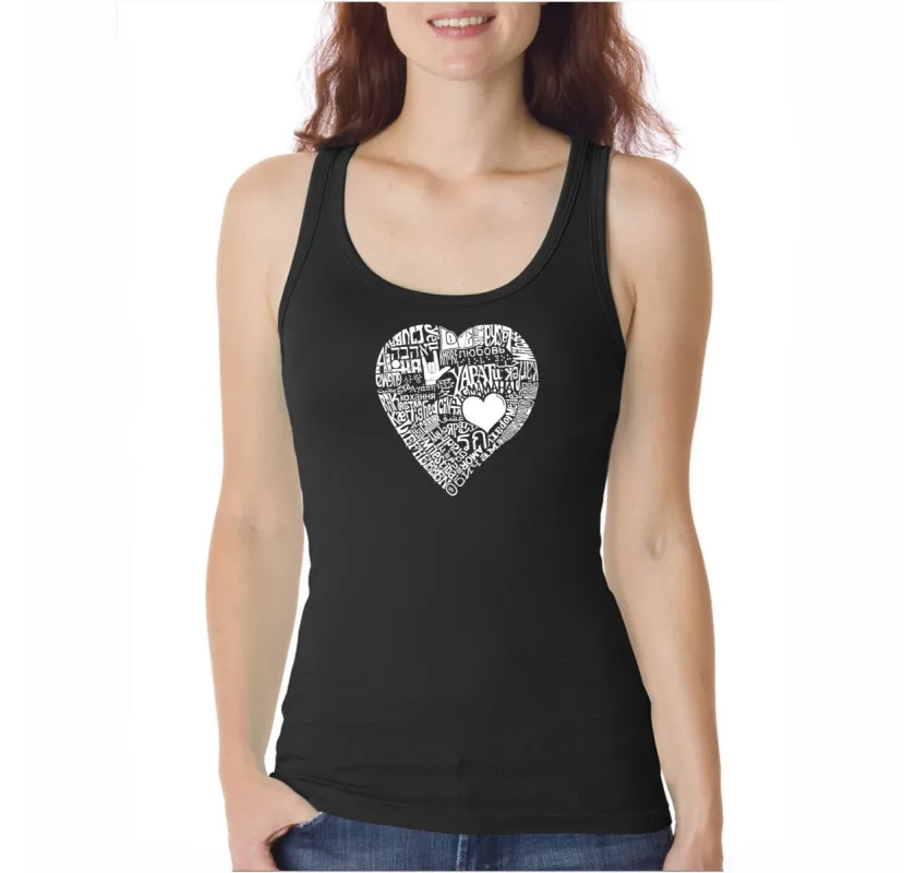 LOVE IN 44 DIFFERENT LANGUAGES  - Women's Word Art Tank Top sold by LA Pop Art