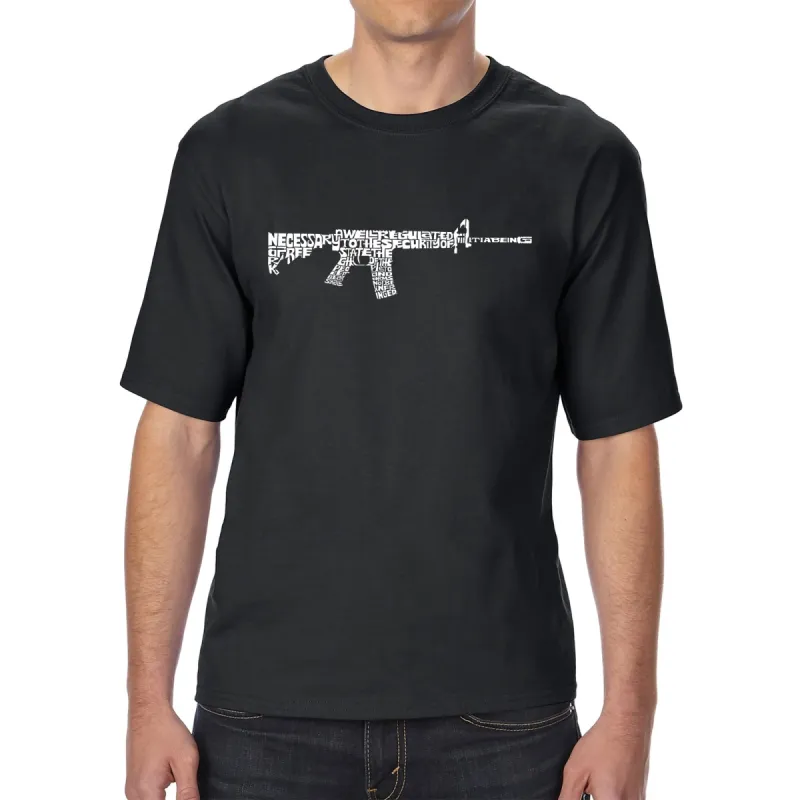 AR15 2nd Amendment Word Art - Men's Tall Word Art T-Shirt sold by LA Pop Art