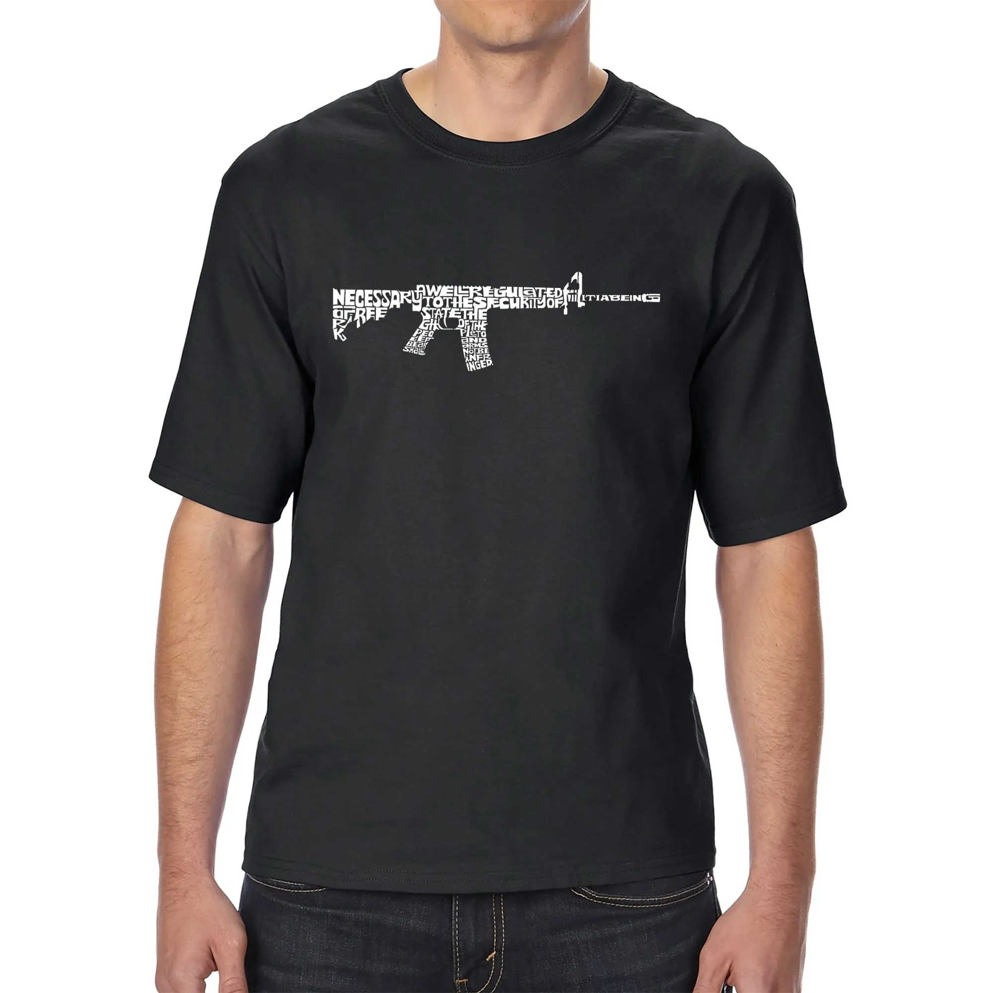 AR15 2nd Amendment Word Art - Men's Tall Word Art T-Shirt sold by LA Pop Art
