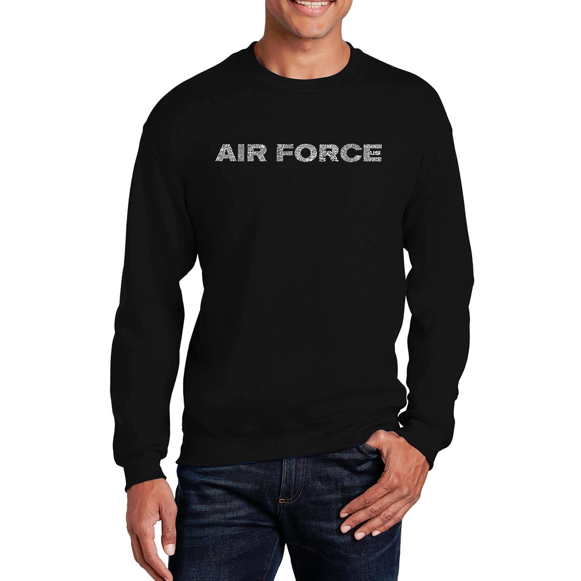 Lyrics To The Air Force Song - Men's Word Art Crewneck Sweatshirt sold by LA Pop Art