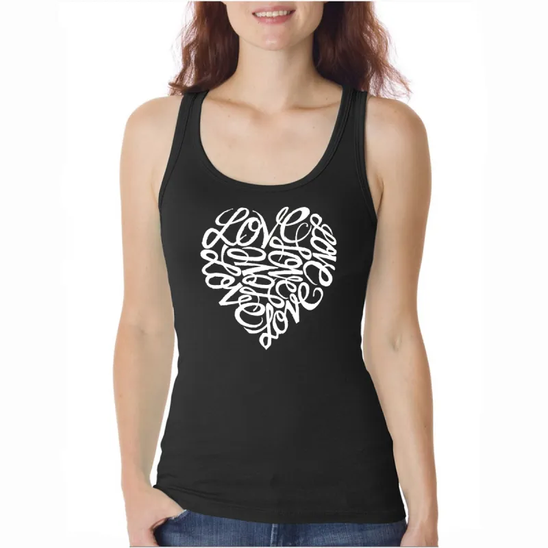 LOVE  - Women's Word Art Tank Top sold by LA Pop Art