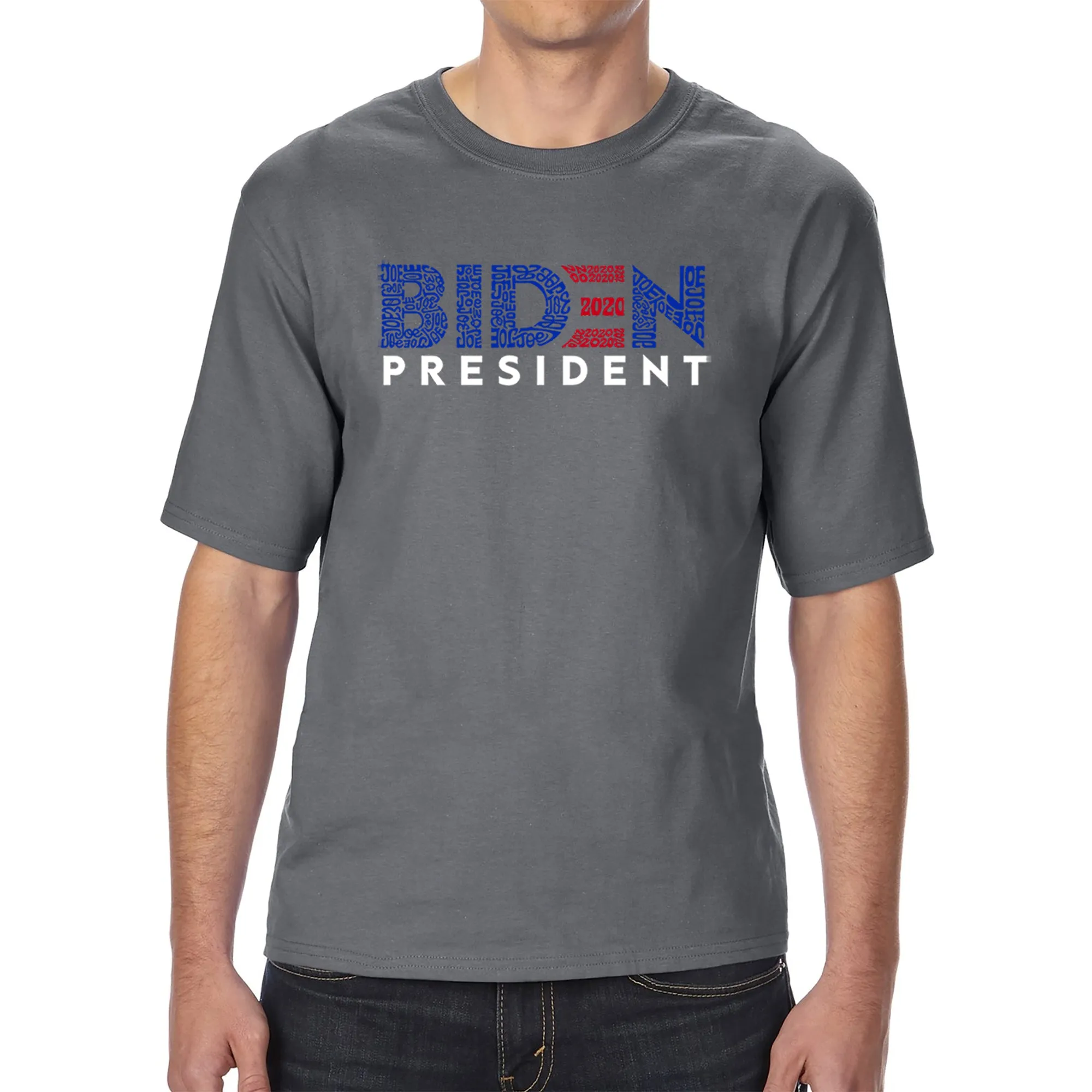 Biden 2020 - Men's Tall Word Art T-Shirt sold by LA Pop Art product image thumbnail 4
