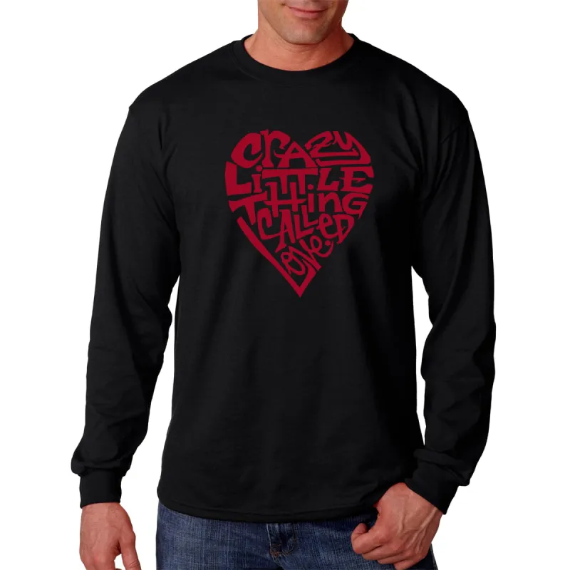 Crazy Little Thing Called Love - Men's Word Art Long Sleeve T-Shirt sold by LA Pop Art