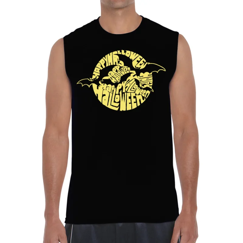 Halloween Bats  - Men's Word Art Sleeveless T-Shirt sold by LA Pop Art