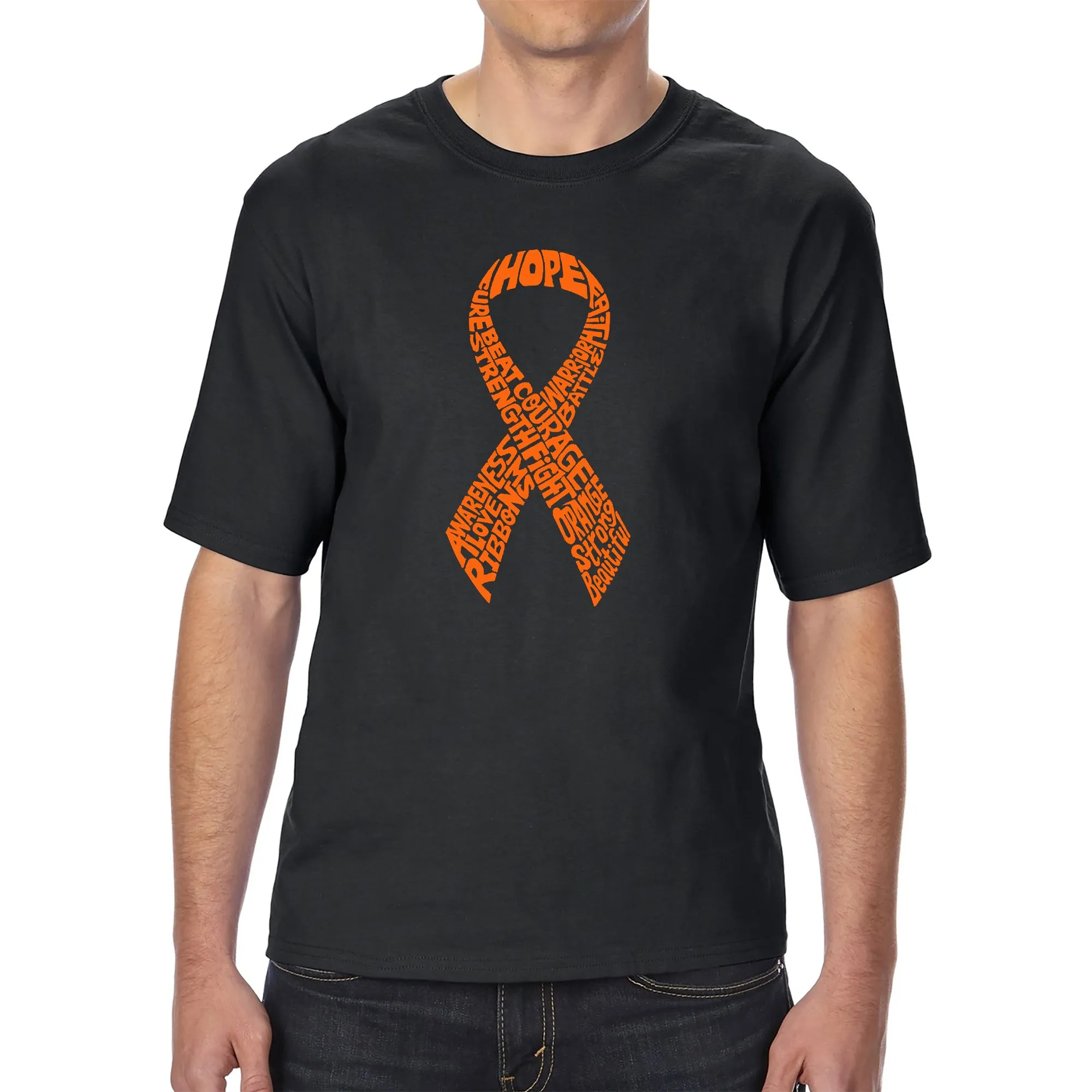 Ms Ribbon - Men's Tall Word Art T-Shirt sold by LA Pop Art