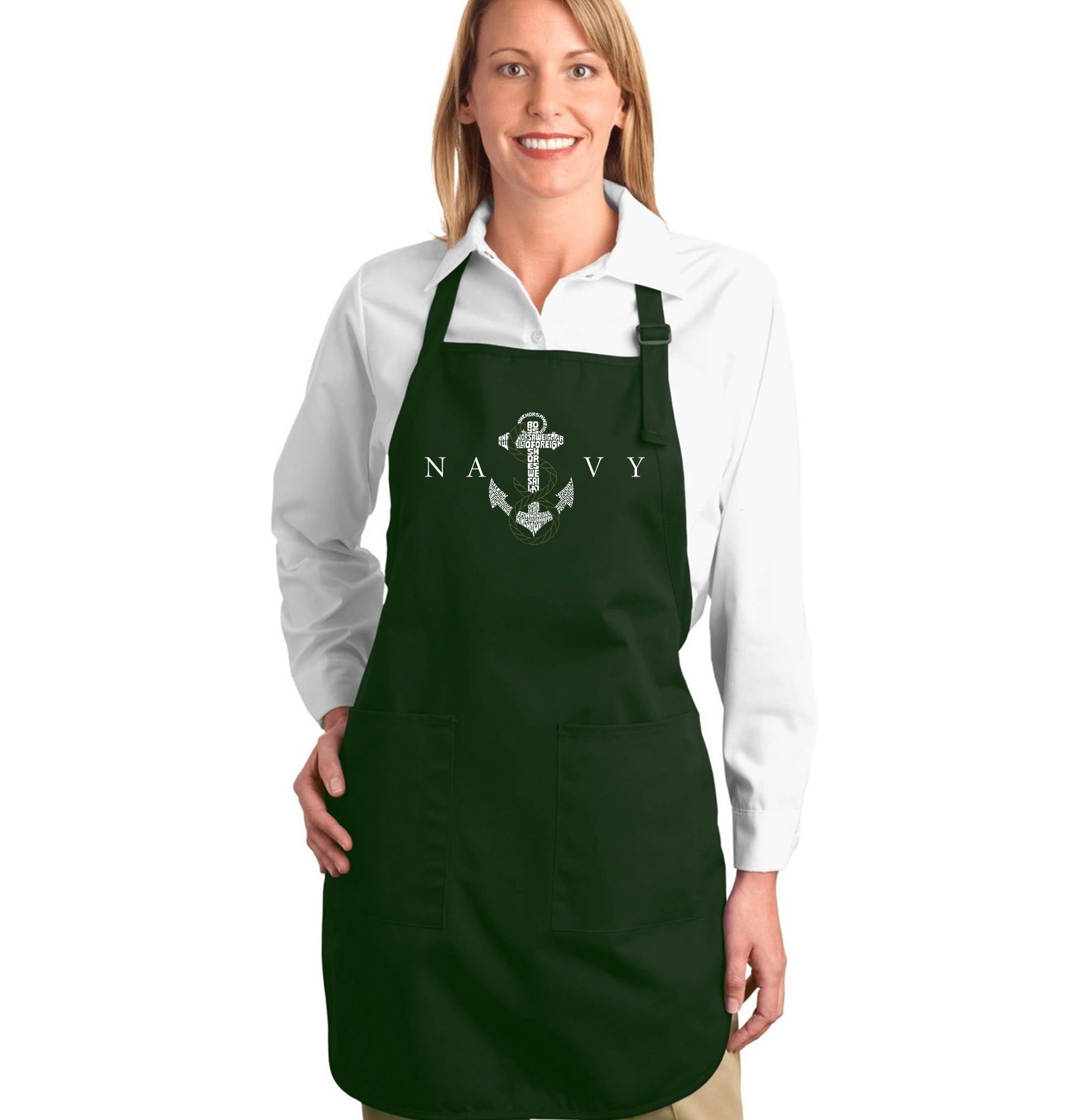 LYRICS TO ANCHORS AWEIGH - Full Length Word Art Apron sold by LA Pop Art product image thumbnail 5
