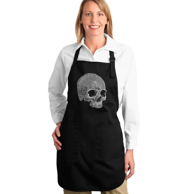 Dead Inside Skull - Full Length Word Art Apron sold by LA Pop Art