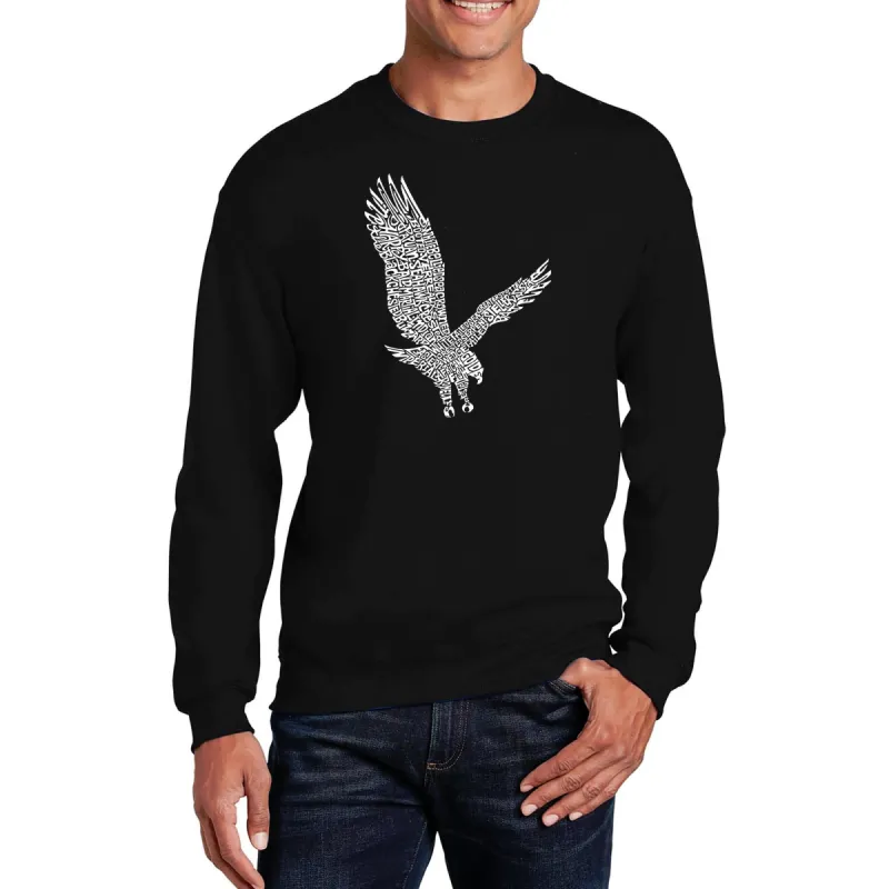 Eagle - Men's Word Art Crewneck Sweatshirt sold by LA Pop Art