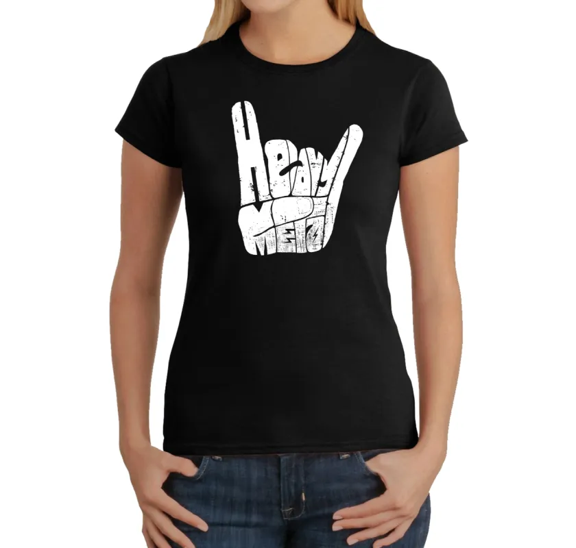 Heavy Metal - Women's Word Art T-Shirt sold by LA Pop Art