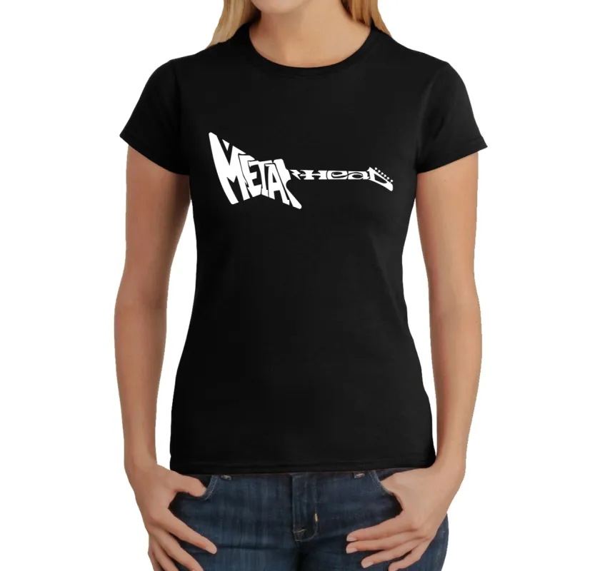 Metal Head - Women's Word Art T-Shirt sold by LA Pop Art