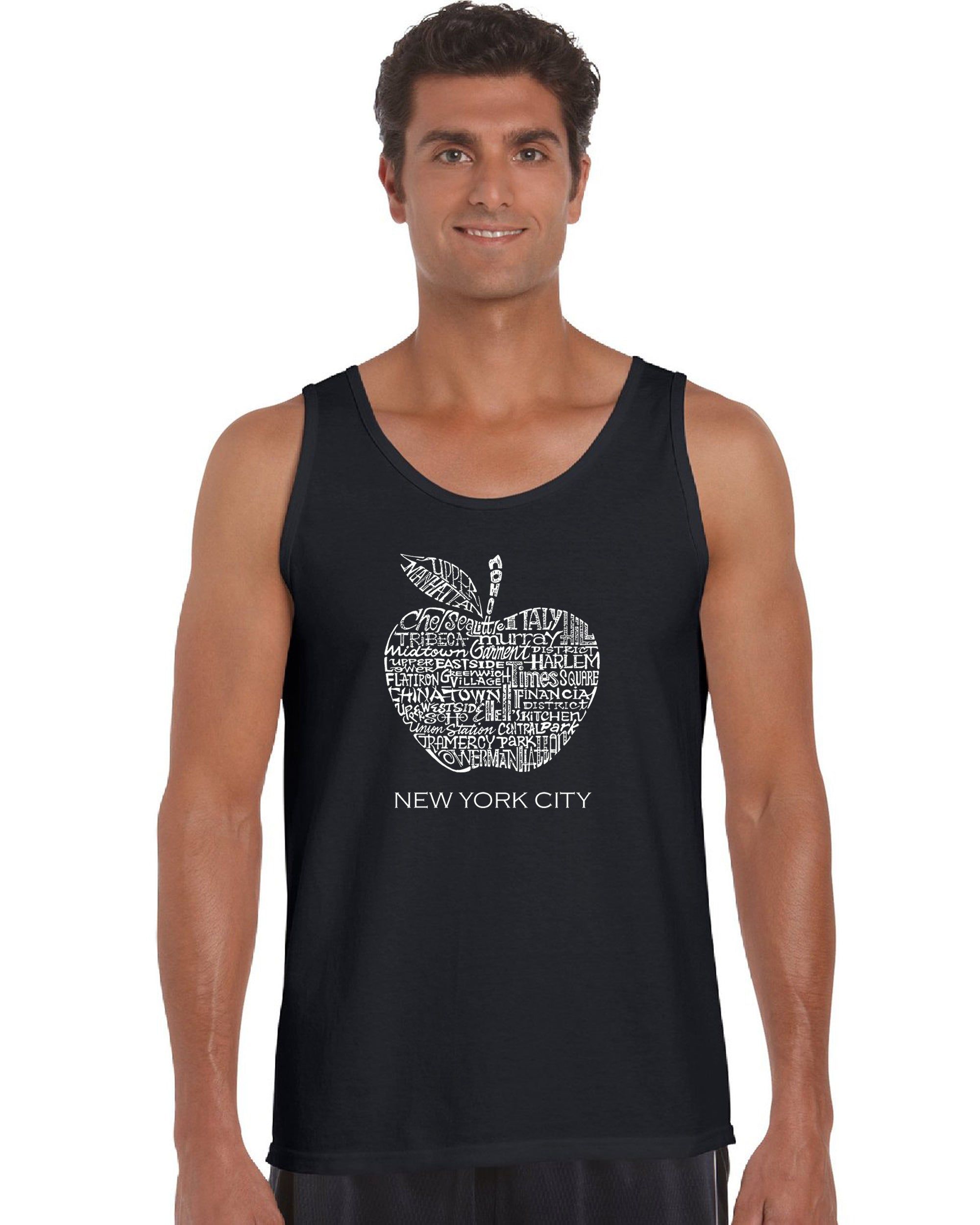 Neighborhoods in NYC - Men's Word Art Tank Top sold by LA Pop Art