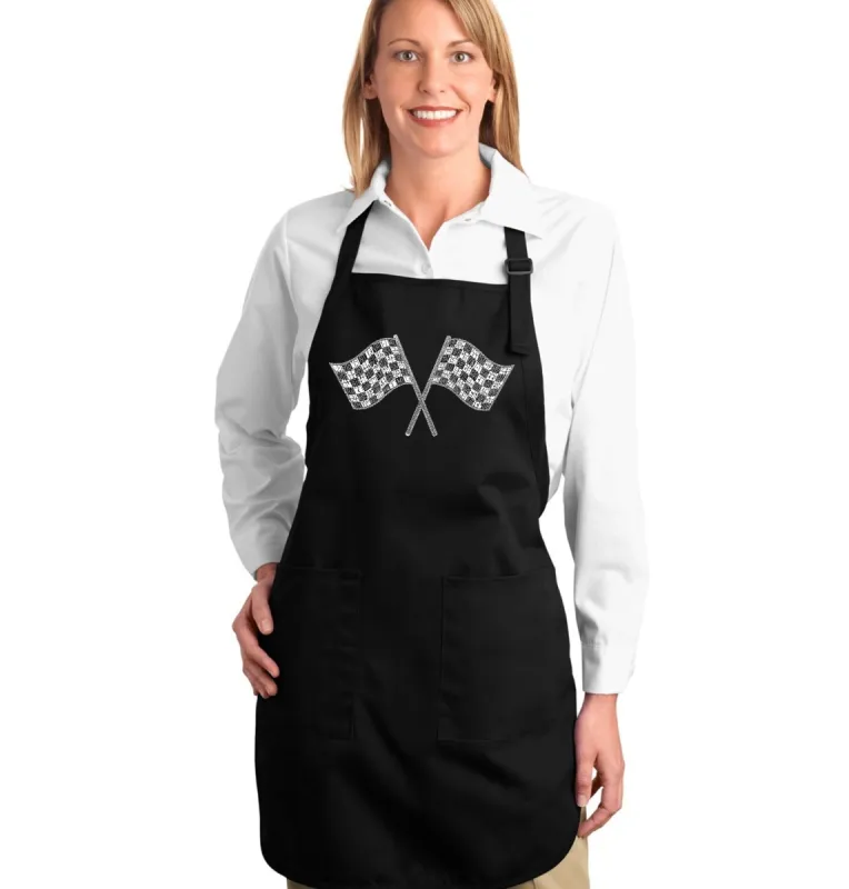 NASCAR NATIONAL SERIES RACE TRACKS - Full Length Word Art Apron sold by LA Pop Art