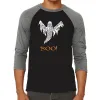 Halloween Ghost - Men's Raglan Baseball Word Art T-Shirt sold by LA Pop Art