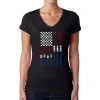 Support our Troops  - Women's Word Art V-Neck T-Shirt sold by LA Pop Art