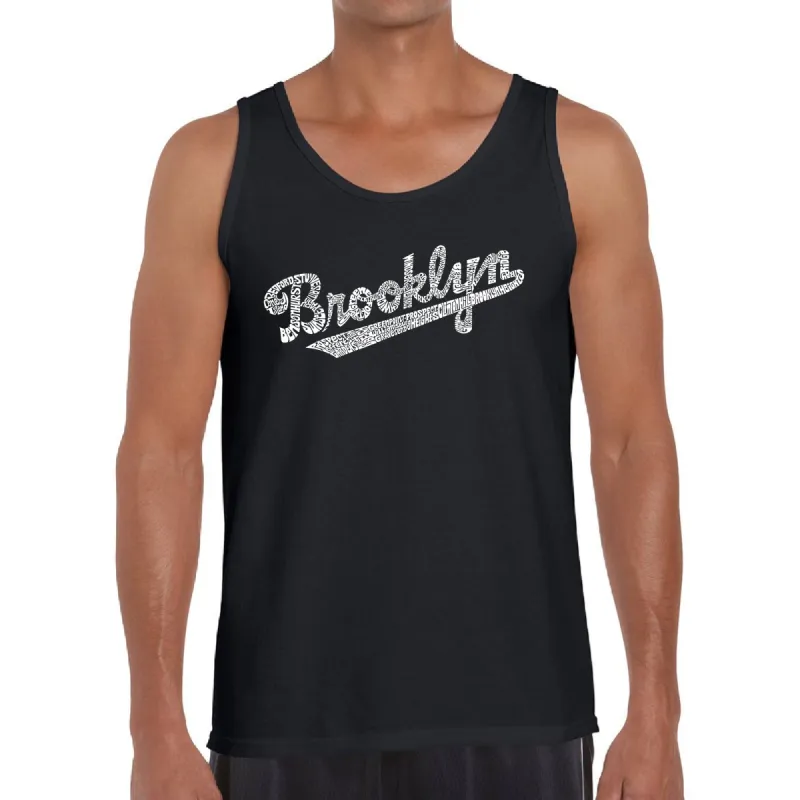 Brooklyn Neighborhoods  - Men's Word Art Tank Top sold by LA Pop Art