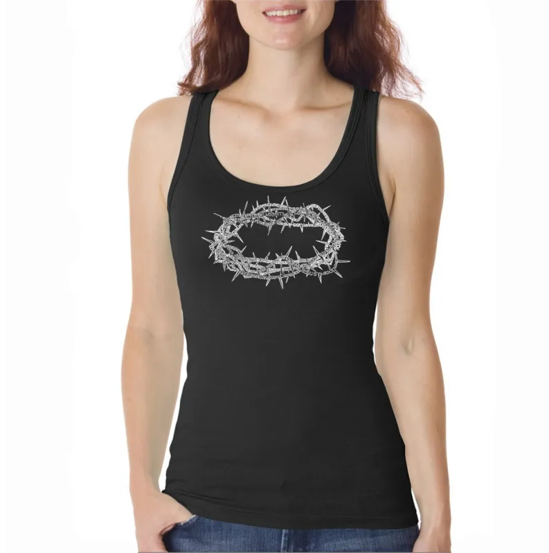 CROWN OF THORNS - Women's Word Art Tank Top sold by LA Pop Art