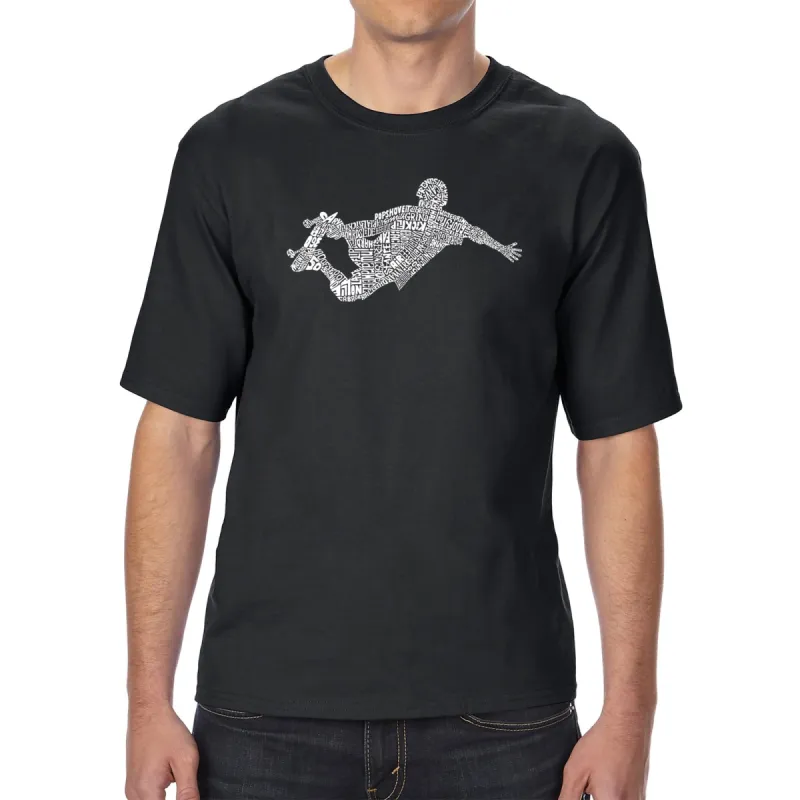 POPULAR SKATING MOVES & TRICKS - Men's Tall Word Art T-Shirt sold by LA Pop Art