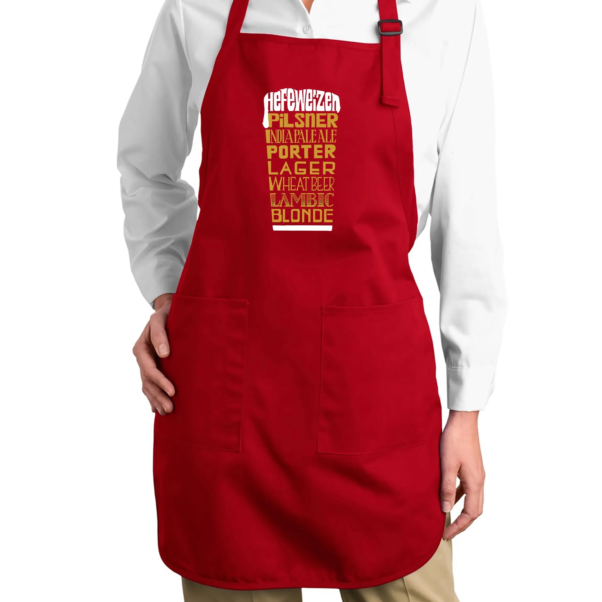 Styles of Beer - Full Length Word Art Apron sold by LA Pop Art product image thumbnail 3