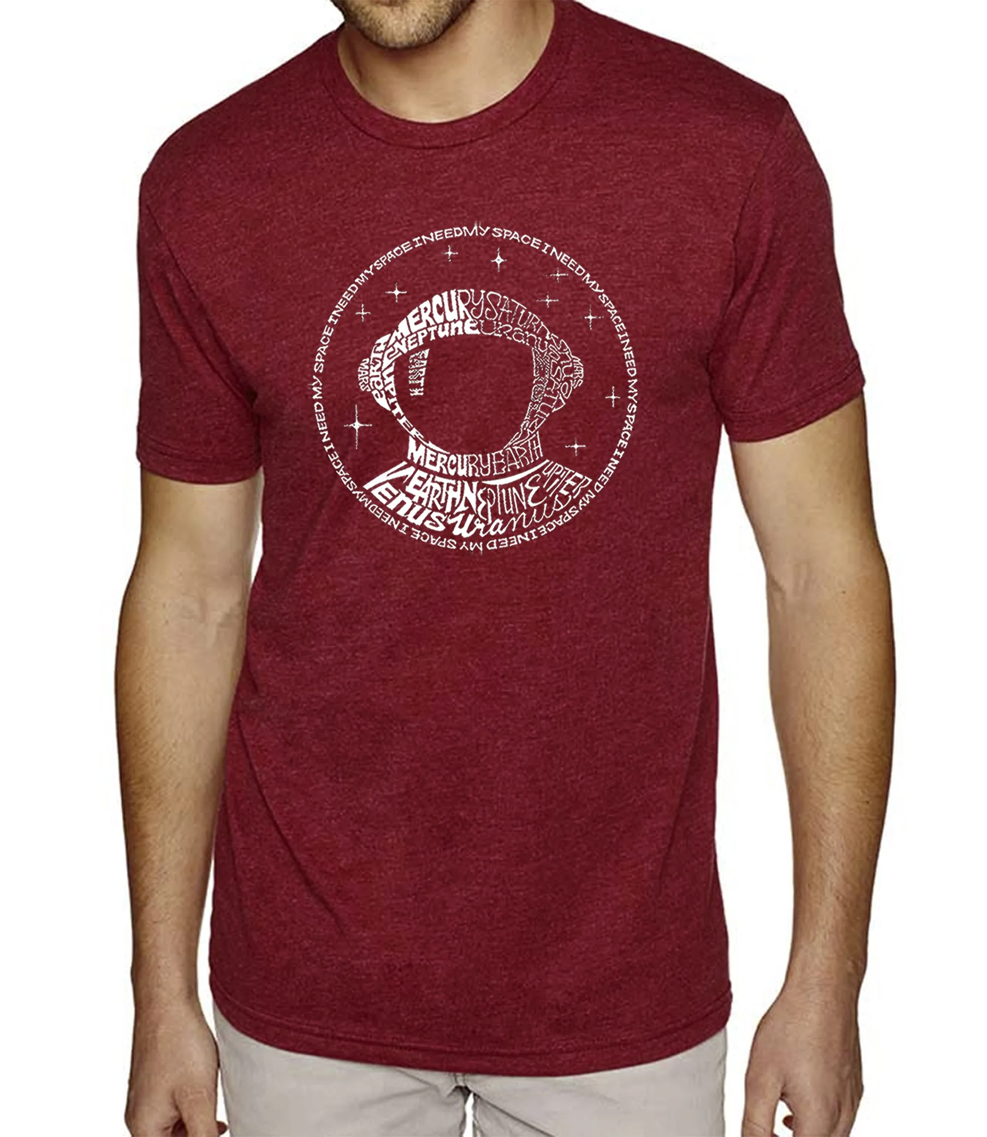 I Need My Space Astronaut - Men's Premium Blend Word Art T-Shirt sold by LA Pop Art product image thumbnail 5