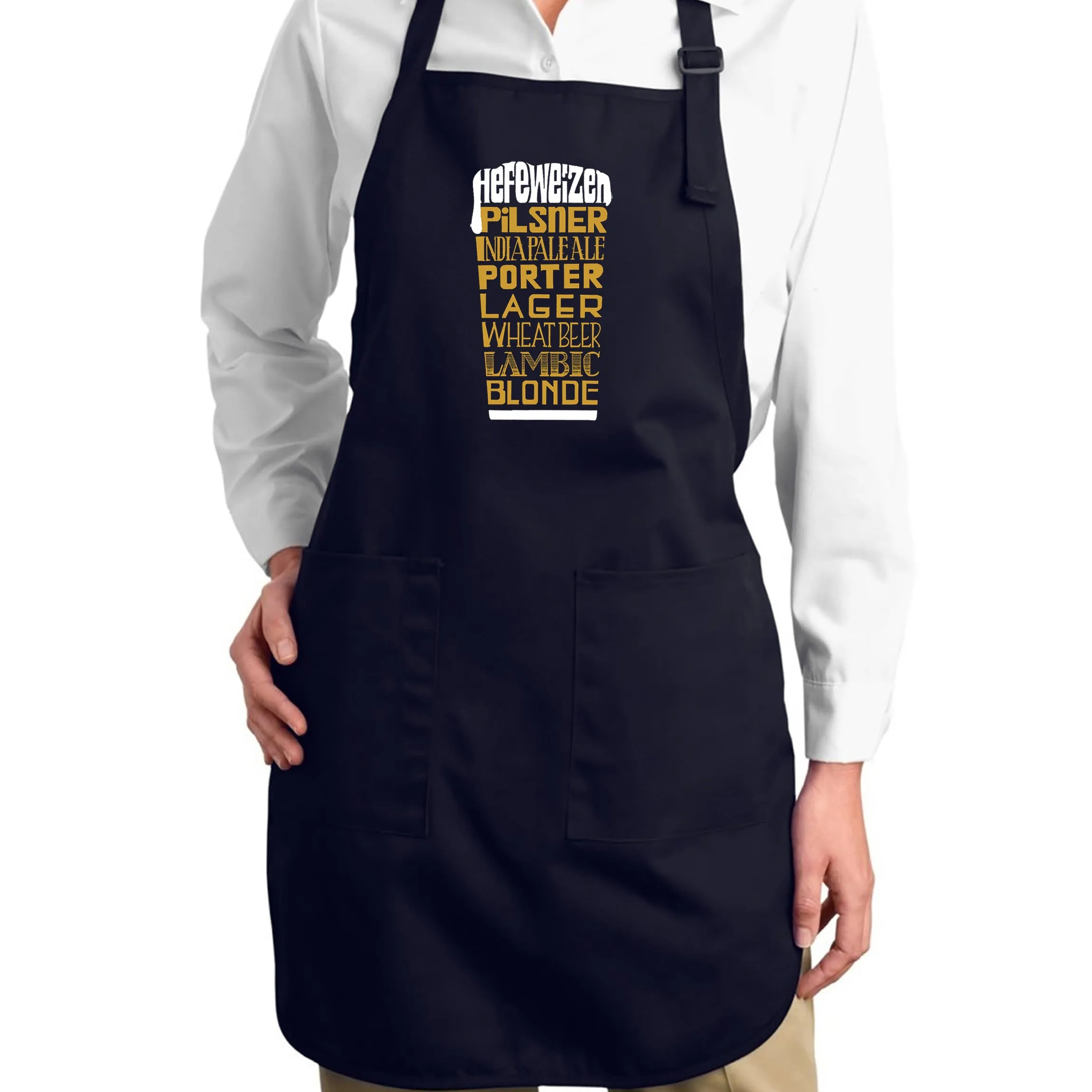 Styles of Beer - Full Length Word Art Apron sold by LA Pop Art product image thumbnail 4