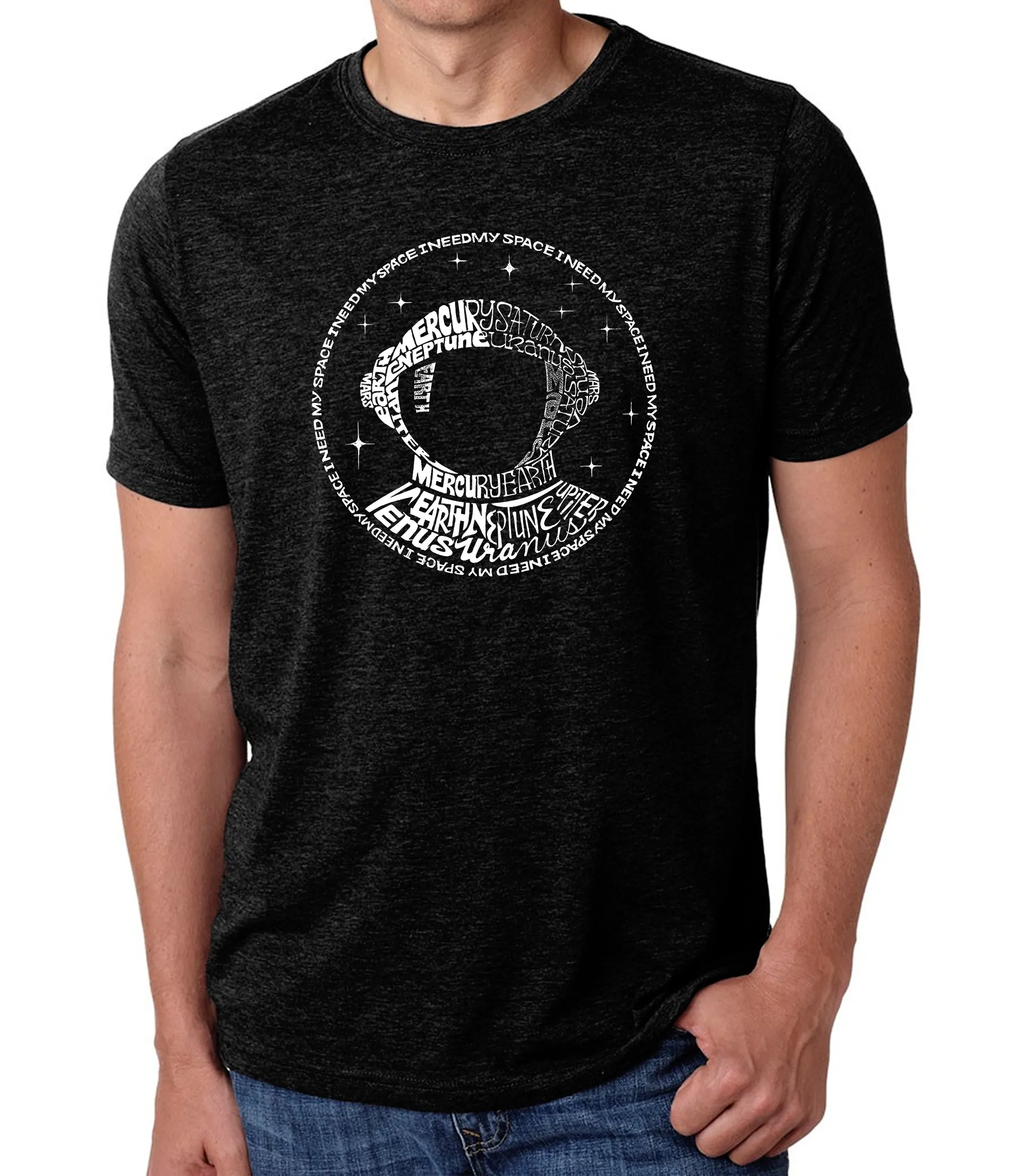 I Need My Space Astronaut - Men's Premium Blend Word Art T-Shirt sold by LA Pop Art