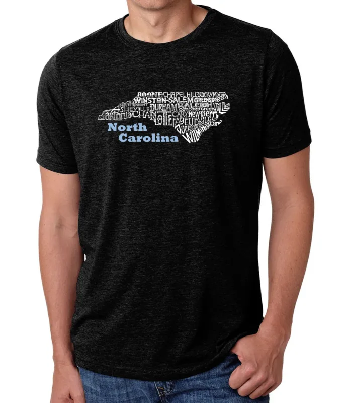 North Carolina - Men's Premium Blend Word Art T-Shirt sold by LA Pop Art